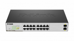 Switch D-link 16 Port Giga Web Smart 10/100/1000Mbps (DGS-1100-18P)