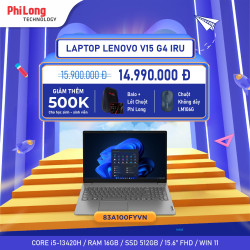Laptop Lenovo V15 G4 IRU 83A100FYVN 16GB (Intel Core i5-13420H, RAM 16GB, SSD 512GB, Intel UHD Graphics, Màn Hình 15.6inch FullHD, Windows 11 Home)