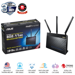Bộ phát Wifi Asus RT AC68U Dual Dand AC1900( 3 an ten)