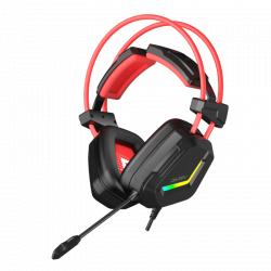 Tai Nghe Over Head DAREU EH733 Black Red (USB, Mic)