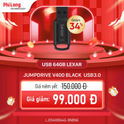 USB 64GB Lexar Jumpdrive V400 USB 3.0 (LJDV400064G-BNBNG)