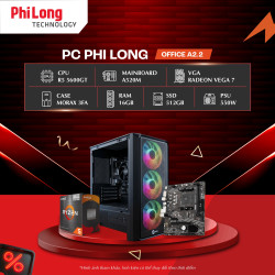 PC Phi Long Office A2.2 (R5 5600GT, A520M, RAM 16GB, SSD 512GB, PSU 550W, WiFi)