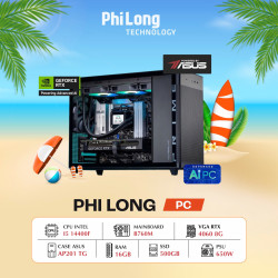 PC Phi Long Esport Gaming - i5 14400F / RTX 4060 / RAM 16GB / SSD 500GB / PSU 650W - Powered By ASUS