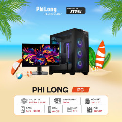 PC Phi Long AI Expert - Ultra 9 285K / RAM 64GB / SSD 2TB / RTX 5070 Ti / Tản I360 - Powered By MSI