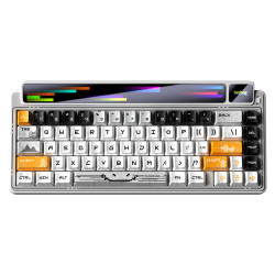 Bàn Phím Cơ Không Dây LEOBOG AMG65 Trắng - Jadeite switch (3 mode, Màn Dot Matrix + TFT, Gasket Mount, Hotswap)