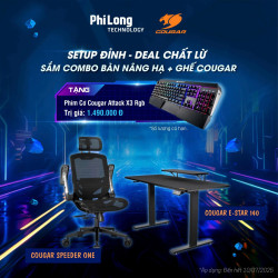 Combo Bàn Nâng Hạ + Ghế Công Thái Học COUGAR (COUGAR E-STAR 140, Cougar Speeder One)
