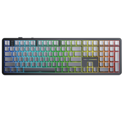 Bàn Phím Cơ Không Dây Aula F108 Xám Đen Gradient - Nimbus Switch (108 phím, 3 mode, Gasket mount, Hotswap)