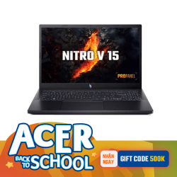 Laptop Acer Gaming Nitro V 15 ProPanel ANV15-41-R0Y4 (AMD R7-7735HS, RAM 16GB, SSD 512GB, RTX 4050 6GB, Màn Hình 15.6 inch FHD 180Hz, Windows 11, Màu Đen)