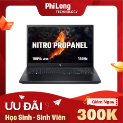 Laptop Acer Gaming Nitro ProPanel ANV15-41-R9M1 (AMD R5-7535HS, RAM 16GB, SSD 512GB, RTX 3050 6GB, Màn Hình 15.6 inch FHD 180Hz, Windows 11, Màu Đen)