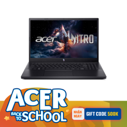 Laptop Acer Gaming Nitro V 15 ProPanel ANV15-52-59AA (Core i5-13420H, RAM 16GB, SSD 512GB, RTX 5050 8GB, Màn Hình 15.6 inch FHD 180Hz, Windows 11, Màu Đen)