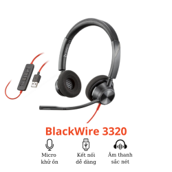 Tai Nghe Có Dây Poly BlackWire 3320 USB