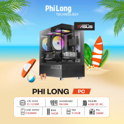 PC Phi Long Esport Gaming - i3 12100F / RX 6500 XT / RAM 16GB / SSD 512GB / PSU 500W - Powered By ASUS