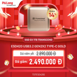 Ổ Cứng Di Động SSD Transcend ESD420 1TB USB 3.2 Gen 2x2 Type-C MagSafe - Champagne Gold (TS1TESD420G)