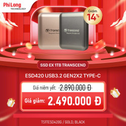 Ổ Cứng Di Động SSD Transcend ESD420 1TB USB 3.2 Gen 2x2 Type-C MagSafe - Champagne Gold (TS1TESD420G)