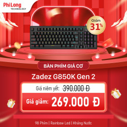 Bàn Phím Giả Cơ ZADEZ G-850K GEN 2 (Rainbow LED)