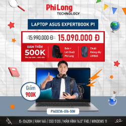 Laptop ASUS ExpertBook P1403CVA-i516-50W (Intel Core i5-13420H, RAM 16GB, SSD 512GB, Intel UHD Graphics, Màn Hình 14 inch FullHD, Windows 11, Màu Xám)