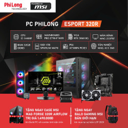PC Phi Long Gaming Esport 320R - i5 14400F / RTX 5060 8GB / RAM 32GB / SSD 1TB / Tản A13 360 / Màn 25 inch 300Hz - Powered By MSI
