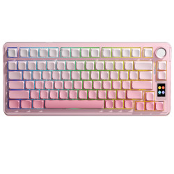 Bàn Phím Cơ Không Dây AULA S75 Pro Hồng Gradient - Greywood V3 Switch (3 mode, Gasket mount, Hotswap, Màn TFT)