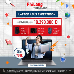 Laptop ASUS ExpertBook P3605CVA-PL0042W (Intel Core i5-13420H, RAM 16GB, SSD 512GB, Intel UHD Graphics, Màn Hình 16 inch WQXGA 144Hz, Windows 11 Home, Màu Xám)