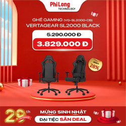 Ghế Gaming Vertagear SL2000 Black (VG-SL2000-CB)