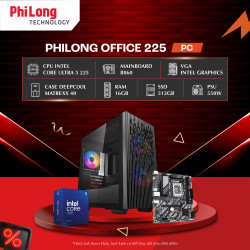 PC Phi Long Office 225 (Ultra 5 225, B860M, RAM 16GB, SSD 512GB, PSU 550W, WiFi)