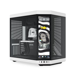 Vỏ Case Hyte Y70 Touch Infinite Panda (E-ATX, No Fan, Rad 360, Màn hình 14.9 inch, Kèm cáp riser PCIe 4.0) (CS-HYTE-Y70TTI-WB)