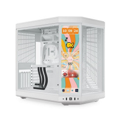 Vỏ Case Hyte Y70 Touch Infinite Snow White (E-ATX, No Fan, Rad 360, Màn hình 14.9 inch, Kèm cáp riser PCIe 4.0) (CS-HYTE-Y70TTI-BB)