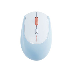 Chuột Không Dây MicroPack Soft Silicone Lifestyle MS-201W-BL Blue (2.4GHz, Bluetooth, 4000 DPI, Pin 1xAA)