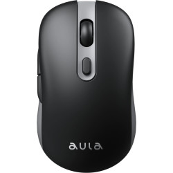 Chuột Không Dây AULA AM212 Black (2.4GHz, 1600 DPI, Silent, Pin AA)