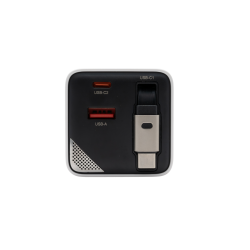 Củ Sạc Nhanh Philips DLP6335CW PD65W Trắng Cho Laptop, Macbook, dây kéo dài Type C tiện lợi