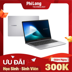 Laptop ASUS ExpertBook P1 P1403CVA-C5H16-50W (Intel Core 5 210H, RAM 16GB, SSD 512GB, Intel UHD Graphics, Màn Hình 14 inch FullHD, Windows 11, Màu Xám)