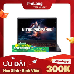 Laptop Acer Gaming Nitro ProPanel ANV15-52-50RB (Core 5 210H, RAM 16GB, SSD 512GB, VGA RTX 4050 6GB GDDR6 194 AI TOPS, Màn Hình 15.6 inch FHD, IPS, 180Hz, Windows 11) 