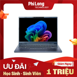 Laptop Acer Swift Go 14 AI SFG14-75-5264 (Intel Core Ultra 5 226V, RAM 16GB, SSD 512GB, Intel Arc 130V, Màn Hình 14 inch FHD+, Windows 11, Màu Xanh)