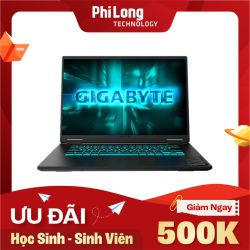 Laptop Gaming Gigabyte A16 CMHH2VN893SH (Intel Core i5-13420H, RAM 16GB, SSD 512GB, RTX 4050 6GB, Màn Hình 16 inch WUXGA 165Hz, Windows 11, Màu Đen)