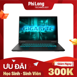 Laptop Gaming Gigabyte A16 CMHH2VN893SH (Intel Core i5-13420H, RAM 16GB, SSD 512GB, RTX 4050 6GB, Màn Hình 16 inch WUXGA 165Hz, Windows 11, Màu Đen)