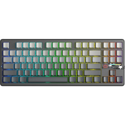 Bàn Phím Cơ Không Dây AULA F87 Pro V2 Xám Đen Gradient - Greywood V4 Switch (3 mode, 8000Hz, Pin 10.000mAh, Gasket mount, Hotswap)