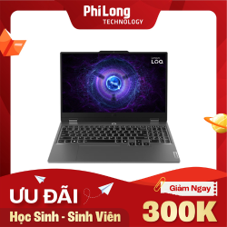 Laptop Lenovo LOQ Gaming 15IRX9 83DV01H3VN (Core i7-13645HX, RAM 16GB, SSD 512GB, RTX 4050 6GB, Màn Hình 15.6 inch FHD 144Hz, Windows 11)