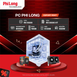 PC Phi Long Esport R5XT Arctic - R5 5500 / RX 6500 XT / RAM 16GB / SSD 512GB