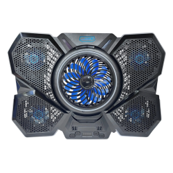 Đế Tản Nhiệt Laptop COOLCOLD F13 PLUS (5 Fan, Led Xanh, Có Thể Nâng Hạ)