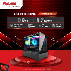 PC Phi Long Gaming G2.1 - i3 12100F / GT 1030 4G / RAM 16GB / SSD 512GB