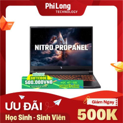 Laptop Acer Gaming Nitro ProPanel ANV16-72-71T9 (Intel Core 7 240H, RAM 16GB, SSD 512GB, RTX 5060 8GB, Màn Hình 16inch FHD+, IPS, 180Hz, 100% sRGB, Windows 11 Bản Quyền)