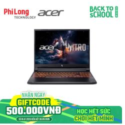 Laptop Acer Gaming Nitro ProPanel ANV16-72-71T9 (Intel Core 7 240H, RAM 16GB, SSD 512GB, RTX 5060 8GB, Màn Hình 16inch FHD+, IPS, 180Hz, 100% sRGB, Windows 11 Bản Quyền)