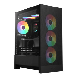 Vỏ Case GAMDIAS AURA GC15 ARGB Black (ATX, Sẵn 4 fan ARGB, Rad 240)