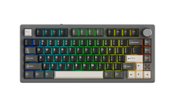 Bàn Phím Cơ Không Dây DareU FLEX 75 Black Grey - Pegasus Switch (3 mode, PBT Keycap, Gasket mount, Hotswap, Pin 4000mAh)