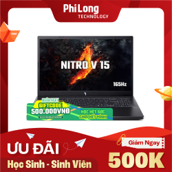 Laptop Acer Gaming Nitro ANV15-41-R732 (AMD Ryzen 5 6600H, RAM 16GB, SSD 512GB, RTX 4050 6GB, Màn Hình 15.6inch FullHD 165Hz, Windows 11, Màu Đen)