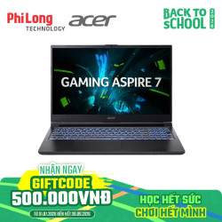 Laptop Acer Gaming Aspire 7 A715-59G-79XF (Intel Core 7 240H, RAM 16GB, SSD 512GB, RTX 3050, Màn Hình 15.6 inch FullHD 144Hz, Windows 11, Màu Đen)