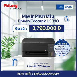 Máy In Phun Màu EPSON EcoTank L3310 (In A4 Một Mặt, Scan, Copy)