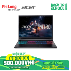 Laptop Acer Gaming Nitro ProPanel ANV16S-71-58WQ (Intel Core 5-210H, RAM 32GB, SSD 512GB, RTX 5050 8GB, Màn Hình 16inch 2K+, 
