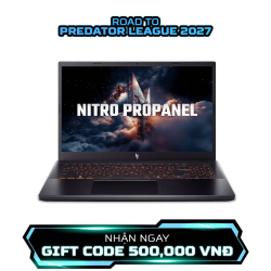 Laptop Acer Gaming Nitro ProPanel ANV15-42-R0QM (Ryzen 5 7640HS, RAM 16GB, SSD 512GB, RTX 3050 6GB, Màn Hình 15.6 inch FHD 180Hz, Windows 11, Màu Đen)