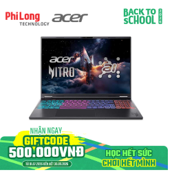 Laptop Acer Gaming Nitro ProPanel AN16S-61-R9CN (AMD Ryzen AI 7 350, RAM 16GB, SSD 512GB, RTX 5070 8GB, Màn Hình 16.0 inch 2K+, IPS, 180Hz, 400nits, Windows 11) 
